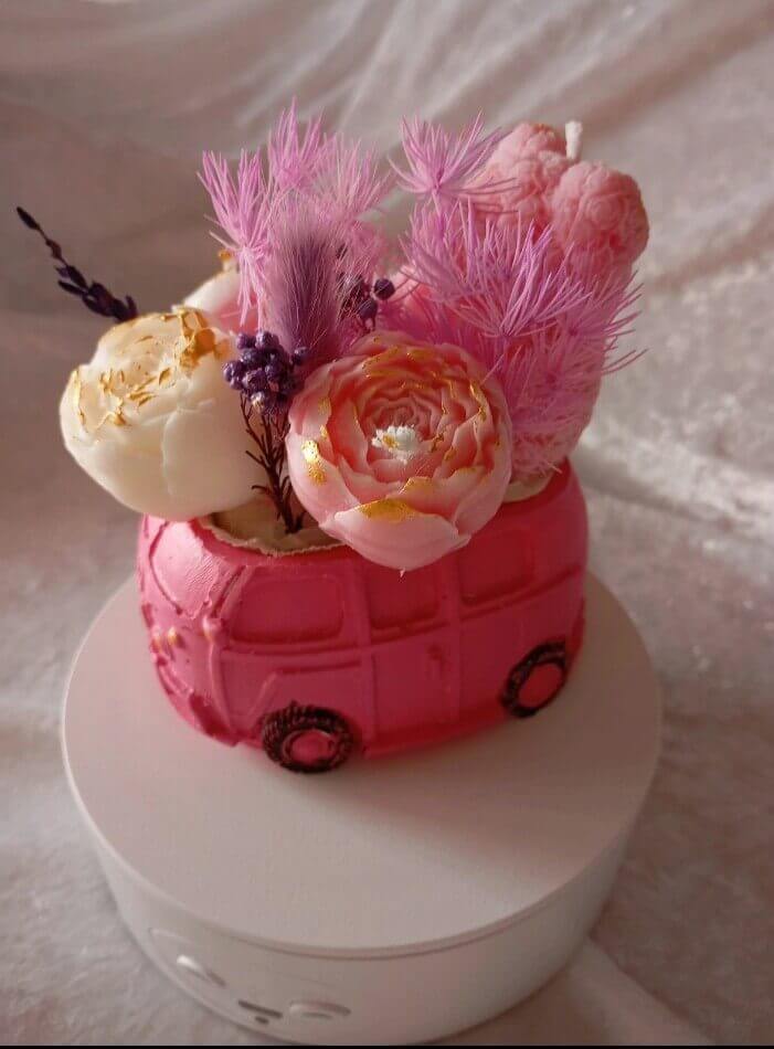 Βανάκι με λουλούδια-αρωματικο κερι