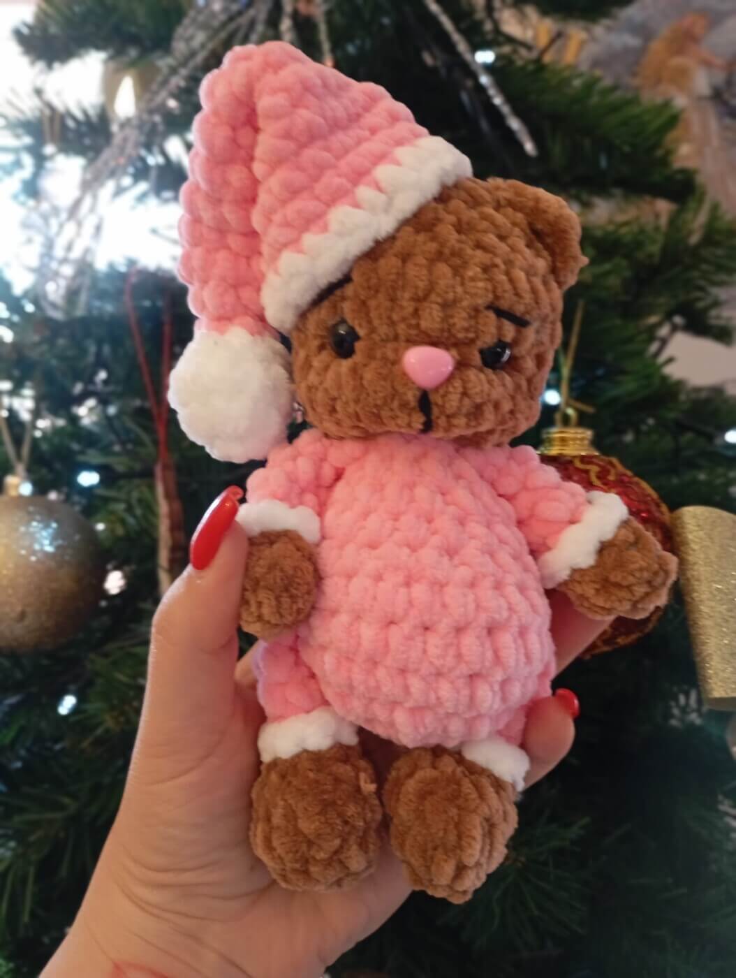 Πλεκτό αρκουδάκι με πυτζάμες